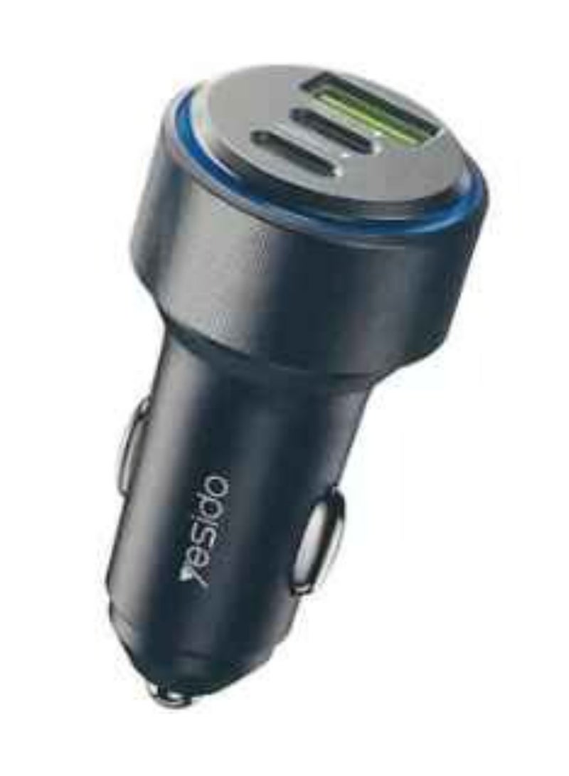 Yesido Super Fast Dual USB-C 30W Compatible Car Charger - Image 1