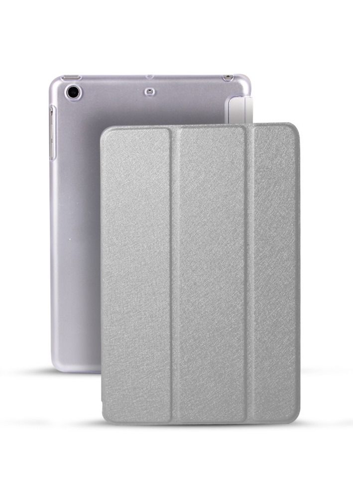 Loquat Three Fold Smart Protective Case For Silvery iPad 