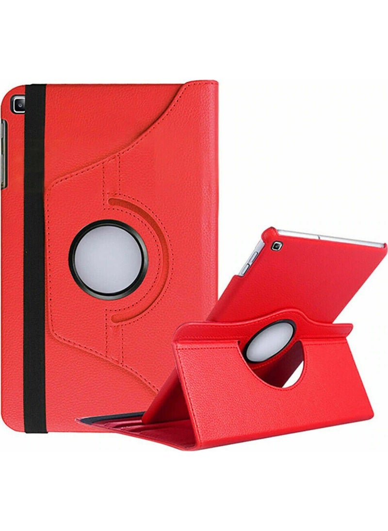 TahTicMer Omelo Samsung Tab A T580 T582 T585 T587 Case with Sleep Mode and 360° Rotating Stand 10.1" Red  - Image 4