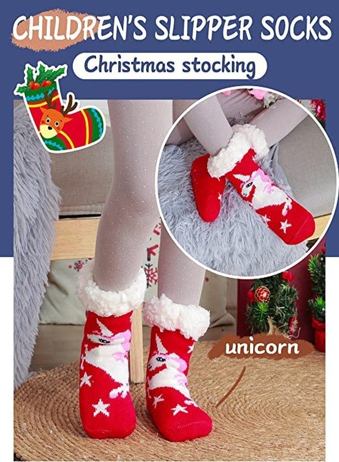 KETKAR Baby Boy Girl Winter Thick Fur Cozy Socks Toddler Anti-Slip Cuff Ankle Socks_Pack Of 01_Sck006(3-7 Years,Multicolour4) - Image 3
