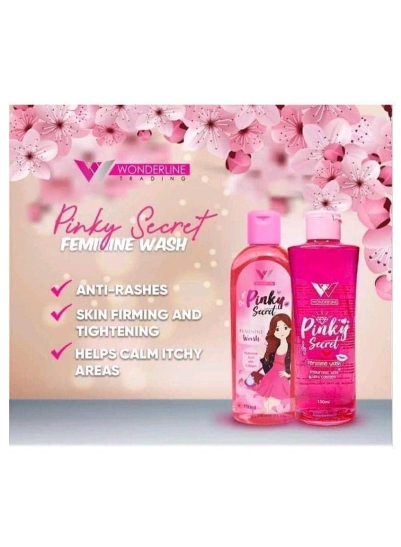 Wonderline Pinky Secret Feminine Wash 150ml – Hyaluronic Acid & Collagen Gentle Intimate Cleansing Wash - Image 4