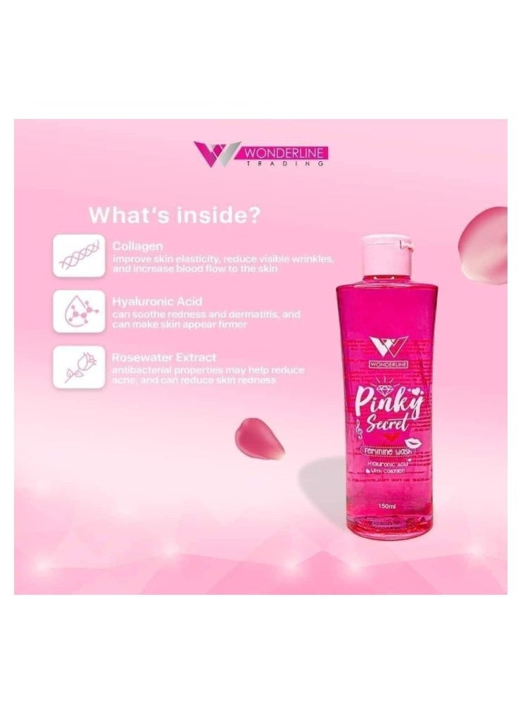 Wonderline Pinky Secret Feminine Wash 150ml – Hyaluronic Acid & Collagen Gentle Intimate Cleansing Wash - Image 5