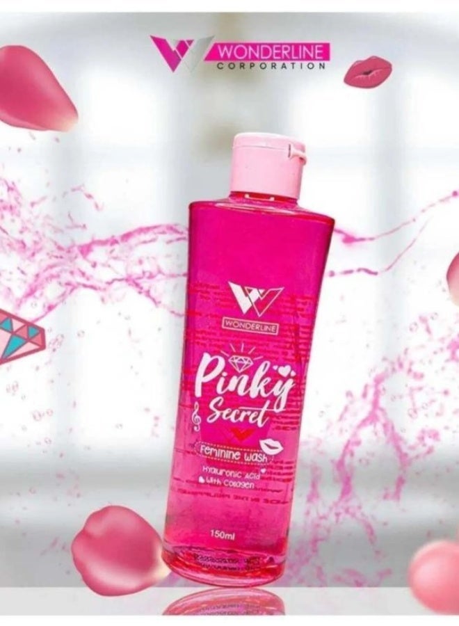 Wonderline Pinky Secret Feminine Wash 150ml – Hyaluronic Acid & Collagen Gentle Intimate Cleansing Wash - Image 1