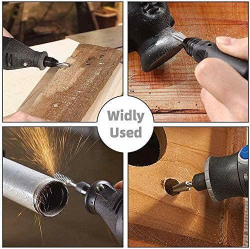 YADAV as tool center 10 PCS Tungsten Rotary Burr Rasp Drill Bits Tungsten Die Grinding Head 6mm Shank - Image 5