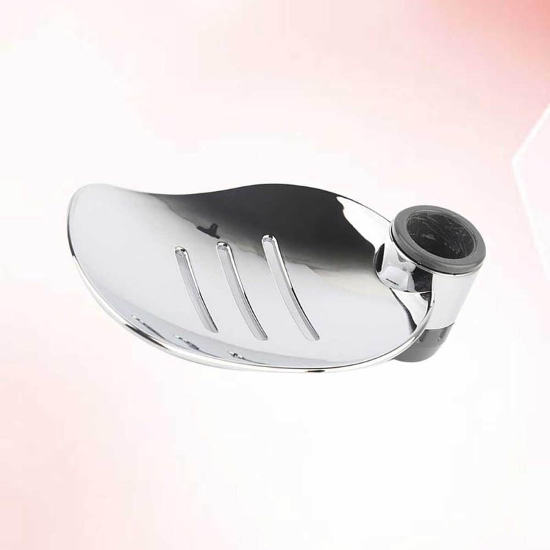 Shower Bar Soap Holder Tray Rack For Bathroom Accessories With 24mm Hole Silver - Image 5