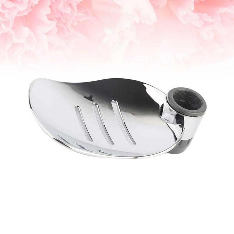 Shower Bar Soap Holder Tray Rack For Bathroom Accessories With 24mm Hole Silver - Image 4