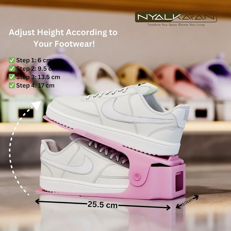 NYALKARAN Shoe Slots Organizer Space Saver Double Deck Shoe Rack Adjustable Shoe Slots for Closet Organization… (Set of 30) - Image 4