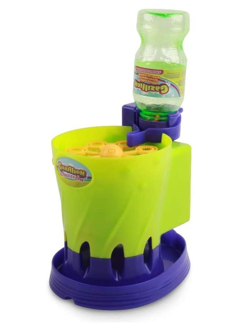 Gazillion آلة عاصفة فقاعات غازليون مع محلول فقاعات 8 أونصات، تعمل بالبطارية | فقاعات ألعاب | لعب في الهواء الطلق | هدايا حفلات للأطفال | منفاخ فقاعات | هدية للأطفال والبالغين - Image 3