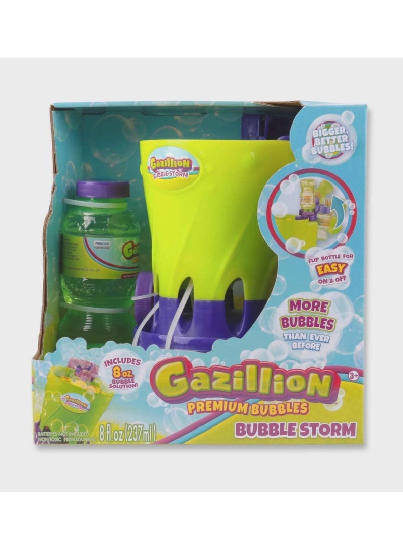 Gazillion آلة عاصفة فقاعات غازليون مع محلول فقاعات 8 أونصات، تعمل بالبطارية | فقاعات ألعاب | لعب في الهواء الطلق | هدايا حفلات للأطفال | منفاخ فقاعات | هدية للأطفال والبالغين - Image 5
