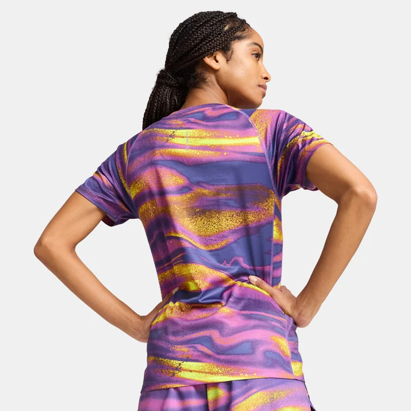 PUMA Women's VELOCITY Allover Print Running T-Shirt