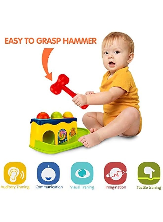 Hammer and Ball Drop Toys for 1 Year Old Boy Girl Infant Gifts - Pound a Ball Toddler Toys - Baby Toys for 6 to 12-18 Months - Image 2