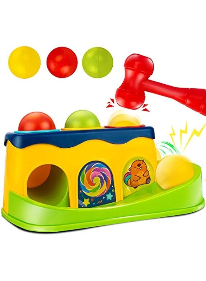 Hammer and Ball Drop Toys for 1 Year Old Boy Girl Infant Gifts - Pound a Ball Toddler Toys - Baby Toys for 6 to 12-18 Months - Image 1