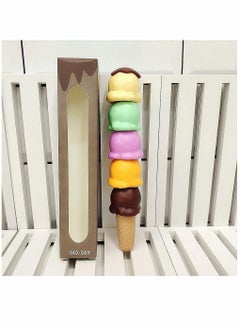 Y&D Funny Highlighter Colorful Ice Cream 1 Box 6 Pcs 5 Colors Pastel Set Cute Silicone Pen for Adult Kid Student Writing Graffiti School Office Supplies  - Image 5