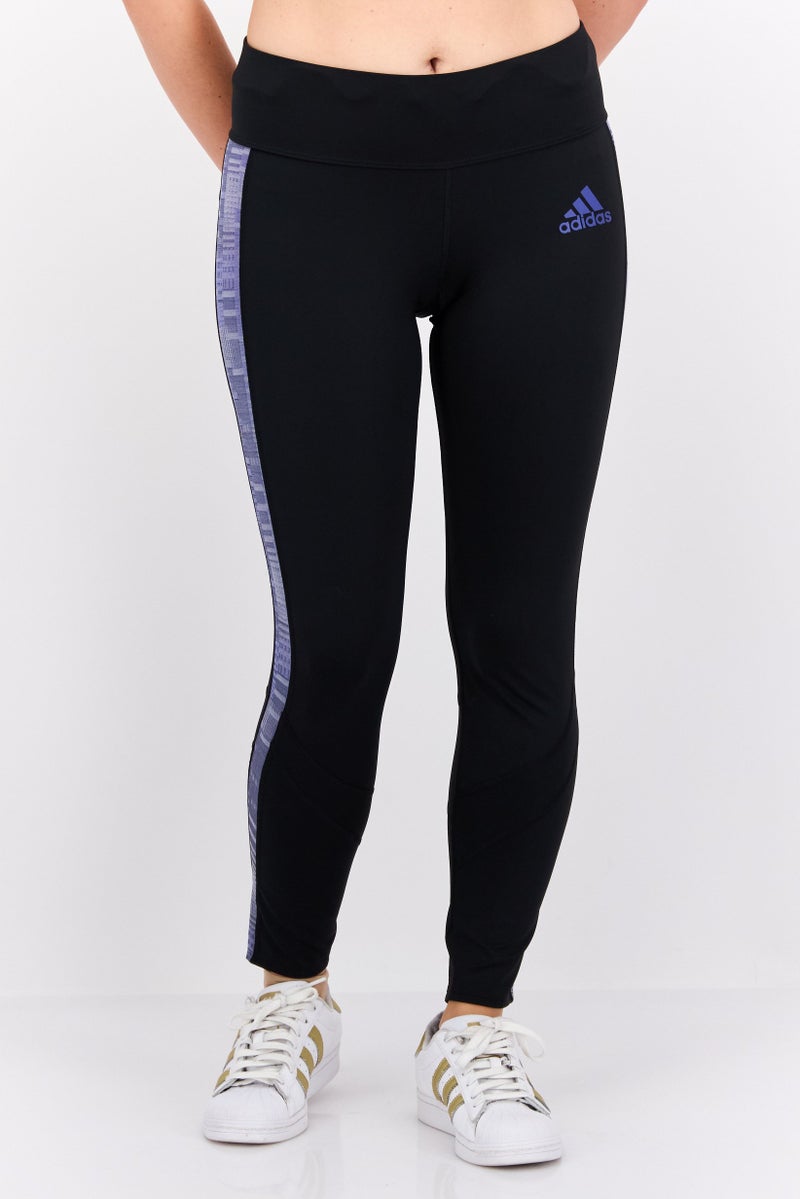 Adidas Women Sportswear Fit Brand Logo Running Tight, Black Combo - Image 1