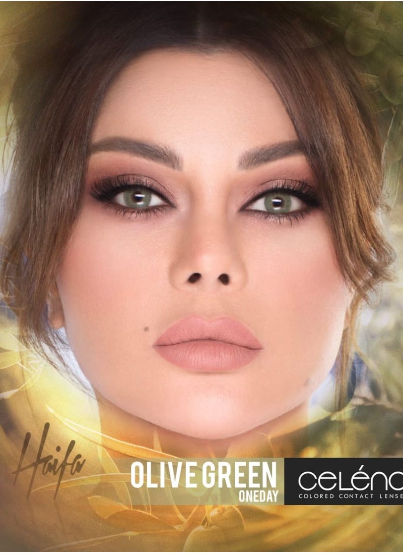 سيلينا - عدسات لاصقة ملونة من سيلينا  تجميلية لون اخضر زيتي عبوة من قطعتين - Image 1