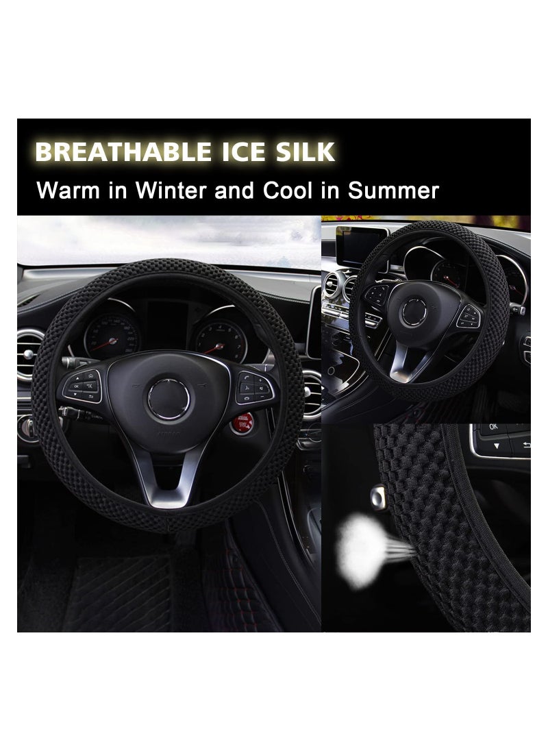 RATSAW Car Steering Wheel Cover Breathable Anti Slip Elastic Stretch Steering Wheel Cover Steering Wheel Universal 36 to 38 CM for Most of Cars  - Image 3