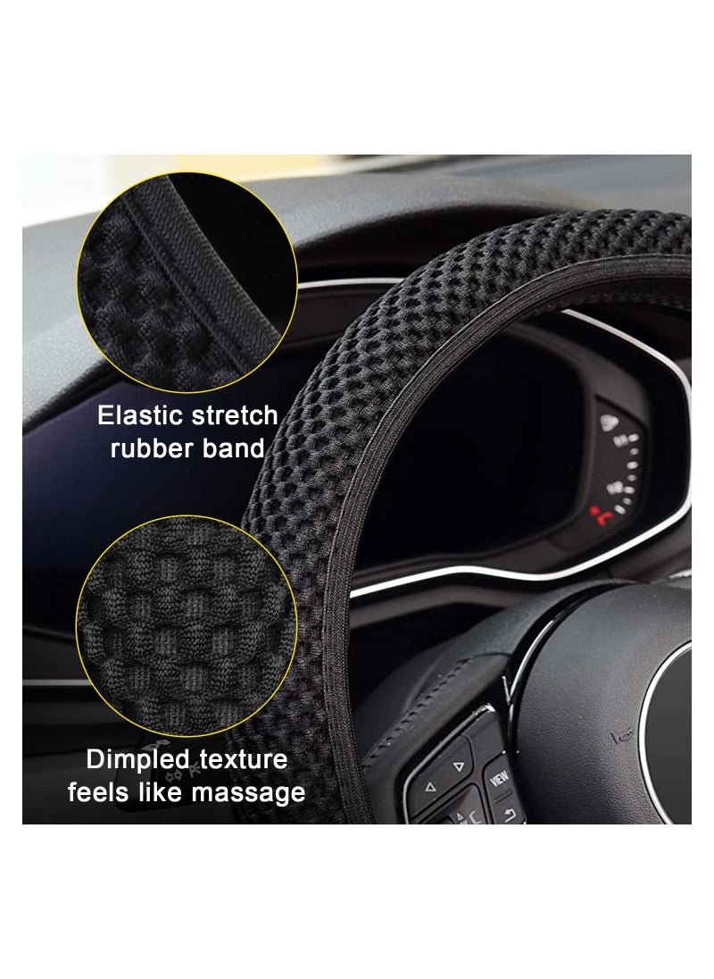 RATSAW Car Steering Wheel Cover Breathable Anti Slip Elastic Stretch Steering Wheel Cover Steering Wheel Universal 36 to 38 CM for Most of Cars  - Image 5