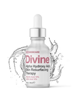 DIVINE DERRIERE Glycolic Acid & Lactic Acid Peeling Solution - SKIN PERFECTING 30% AHA Liquid, Professional Grade Chemical Face Peel for Acne Scars, Collagen Boost, Wrinkles, Fine Lines - AHA - 1 fl oz  - Image 1