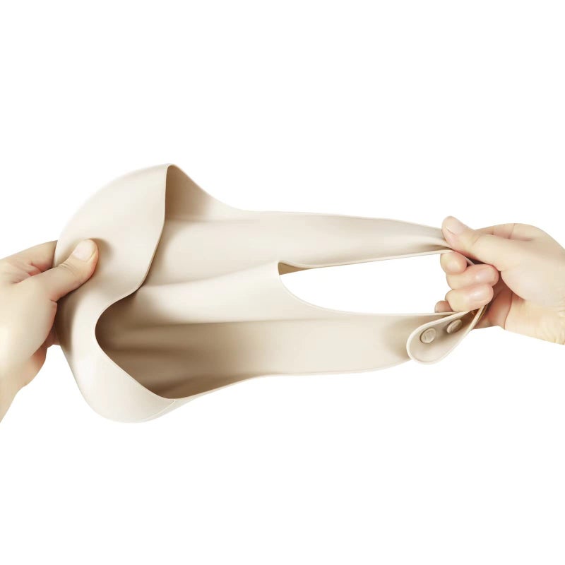 PandaEar Silicone Baby Bibs Set of 3 for Toddlers, BPA Free Waterproof Adjustable Feeding Bib with Large Pocket Food Catcher (Pink) - Image 5