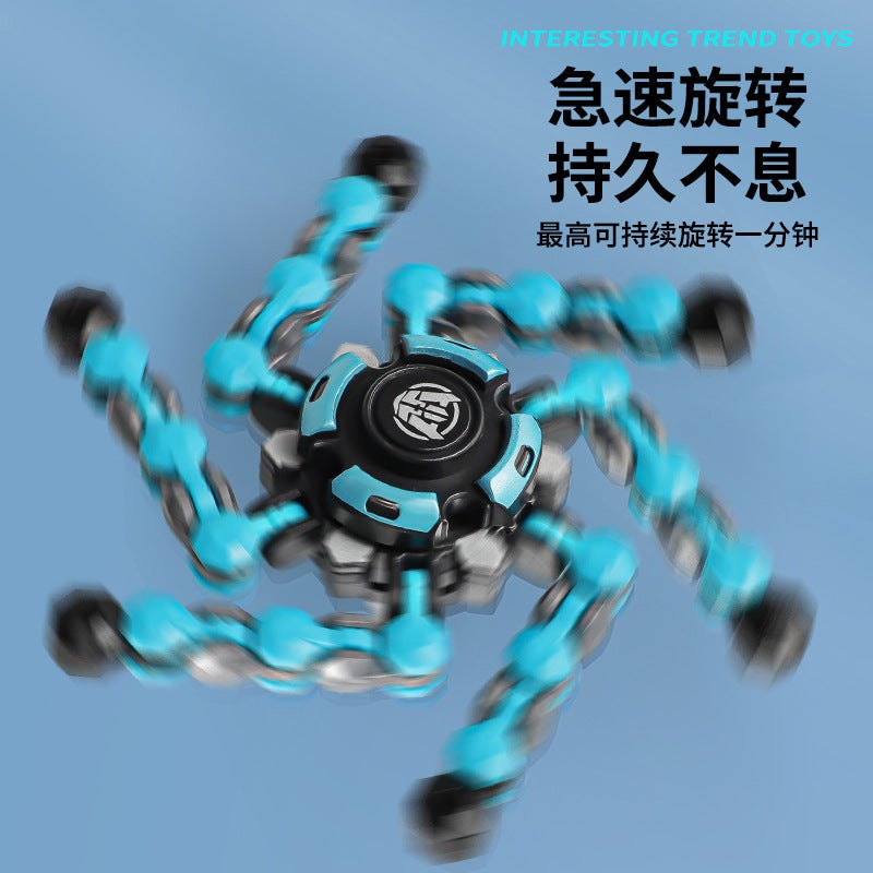 Fingertip Mechanical Gyro Transforming Robot Chain Diy Creative Stress Relief Toy Finger Versatile Gyro - Image 3