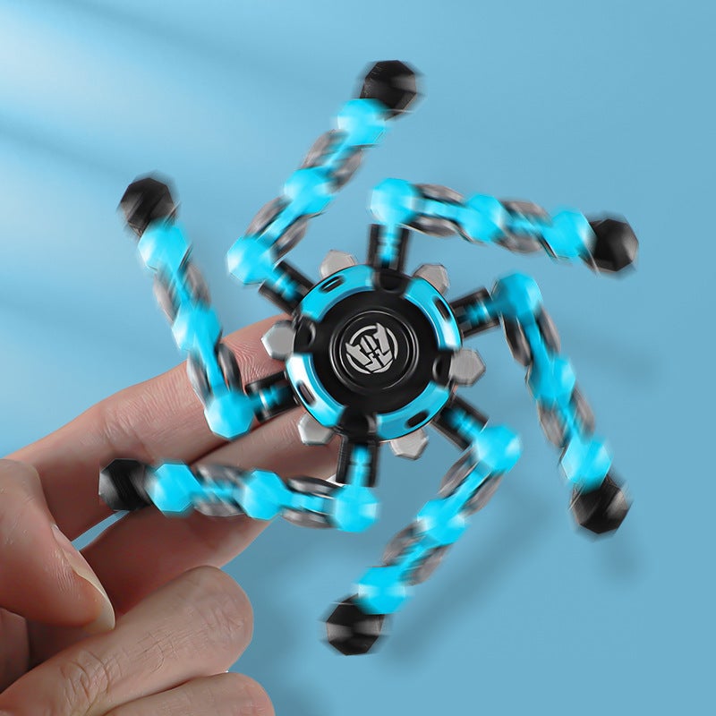 Fingertip Mechanical Gyro Transforming Robot Chain Diy Creative Stress Relief Toy Finger Versatile Gyro - Image 5
