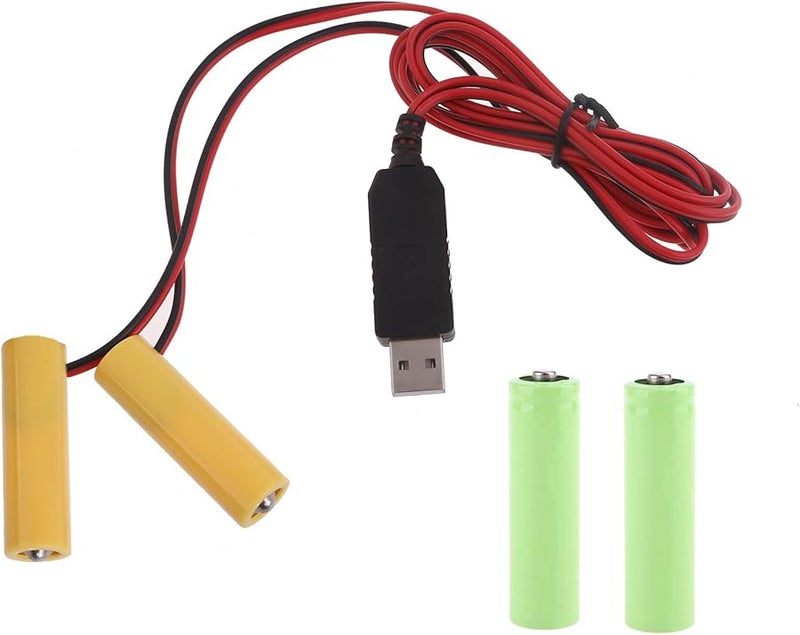 2in1 USB AA Battery Eliminator For Remote Control LED Lights 2Pcs 1 5V LR6 Batteries Replacement - Image 2