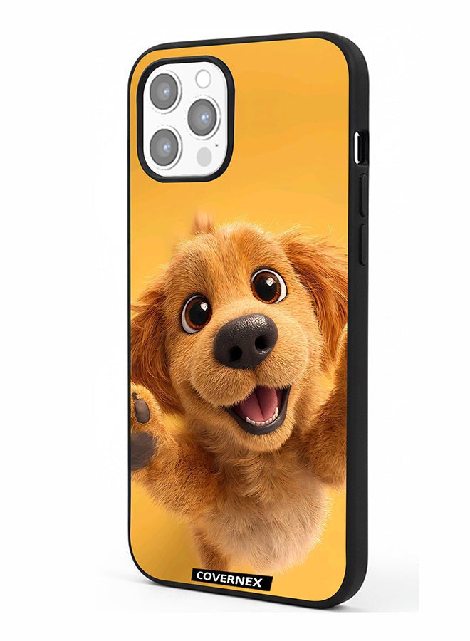 Covernex Apple iPhone 12 Pro Max Protective Case Cover Printed Featuring Adorable Puppy Portrait - Image 1