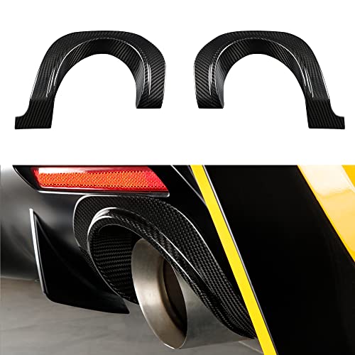 JSWAN Real Carbon Fiber Tail Throat Upper Trim Cover Fit for Toyota Supra GR A90 A91 MK5 Exhaust Muffler Tail Pipe Upper Trim Cover Accessories - Image 1