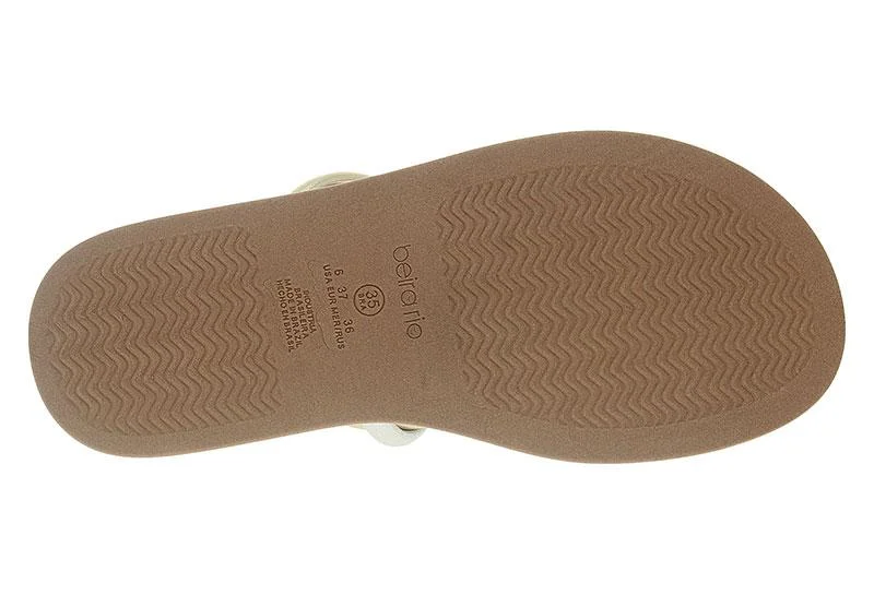 Beira Rio  BEIRA RIO Ladies Flat Sandals in CREME | Comfortable Everyday Footwear for Women | Best Price UAE