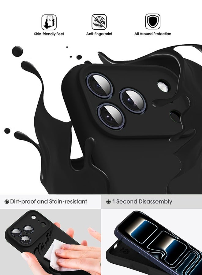 ميدا غطاء سيليكون سائل فاخر لآيفون 17 برو ماكس بحماية كاملة للكاميرا وبطانة مايكروفايبر – ملمس ناعم ومقاوم للبصمات - Image 2