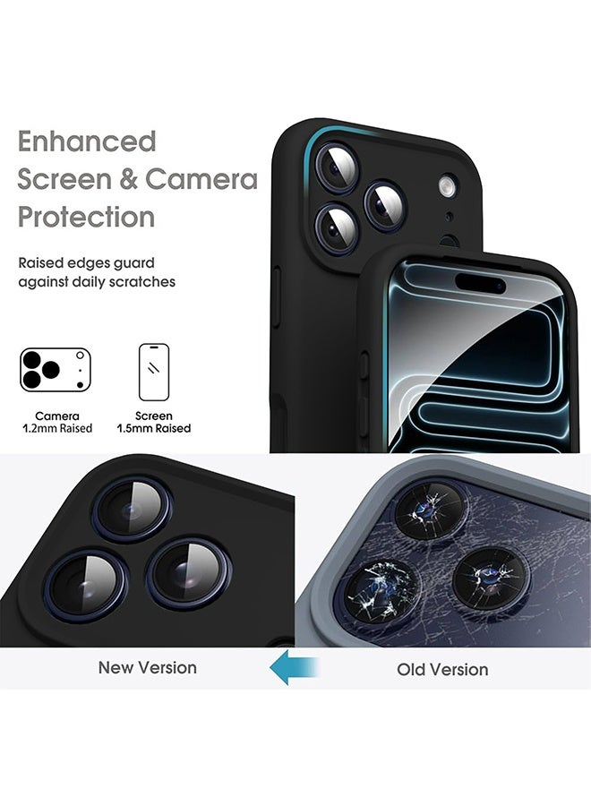 ميدا غطاء سيليكون سائل فاخر لآيفون 17 برو ماكس بحماية كاملة للكاميرا وبطانة مايكروفايبر – ملمس ناعم ومقاوم للبصمات - Image 3