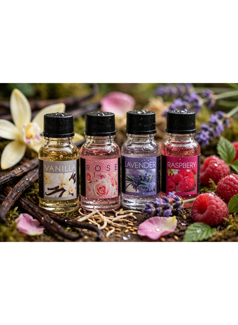 Jasmine 8-Piece Premium Fragrance Oil Collection for a Beautifully Scented Home Transform your home with eight versatile fragrances, from romantic Rose and soothing Lavender to sweet Vanilla, refreshing Apple, fruity Raspberry, Tropical Fruit, warm Amber, and elegant Jasmine. - Image 5