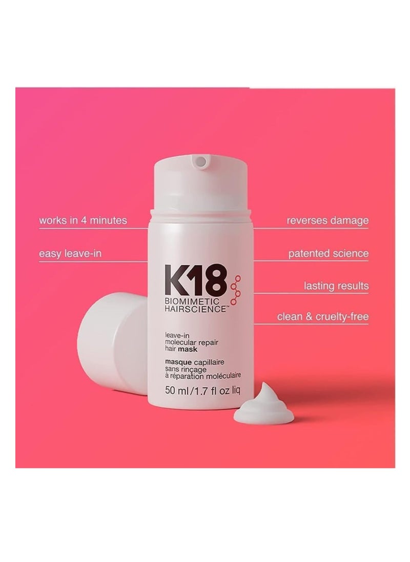 Maykawe Leave-In Molecular Repair Hair Mask Treatment to Repair Damaged Hair - 4 Minutes to Reverse Damage from Bleach, Color, Chemical Services (50 ml)  - Image 2