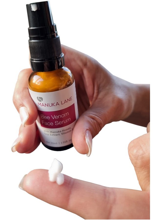 Bee Venom Face Serum For Face And Neck With Manuka Honey Goji Extract And Vitamin E Plant Based Formula Carefully Formulated To Keep Your Skin Young And Healthy!