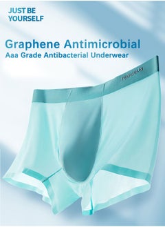 YUZHAOLIN 3 Packs of 120 Pieces of Ice Silk Underwear Men's Boxer Pants Double Layer Graphene Antibacterial Inner File Ultra Thin Breathable Seamless Boxer Pants  - Image 2