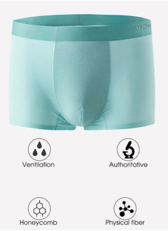 YUZHAOLIN 3 Packs of 120 Pieces of Ice Silk Underwear Men's Boxer Pants Double Layer Graphene Antibacterial Inner File Ultra Thin Breathable Seamless Boxer Pants  - Image 3