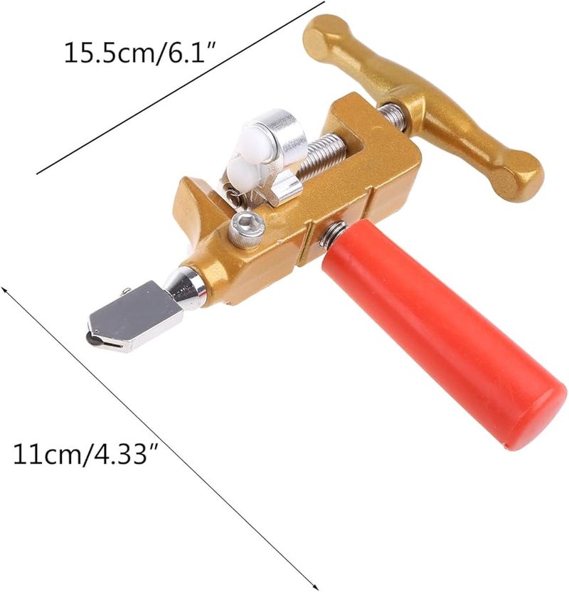 2 في 1 أداة قطع البلاط اليدوية للزجاج والخزف والسيراميك والرخام - سكين قطع محمول - Image 4