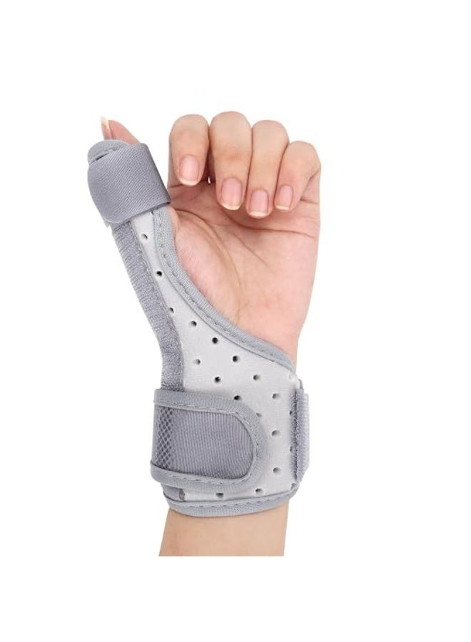 Adjustable Thumb Spica Splint - Ergonomic Support Brace for Right and Left Hand, Thumb Stabilizer for Arthritis, Tendonitis, Sprains and Pain Relief, Gray - Image 2