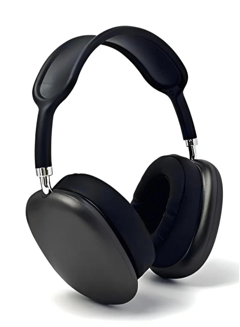 P9 Wireless Over-Ear Bluetooth Headphones with Noise Cancellation & Deep Bass – Foldable Comfortable Design – Black - Image 2