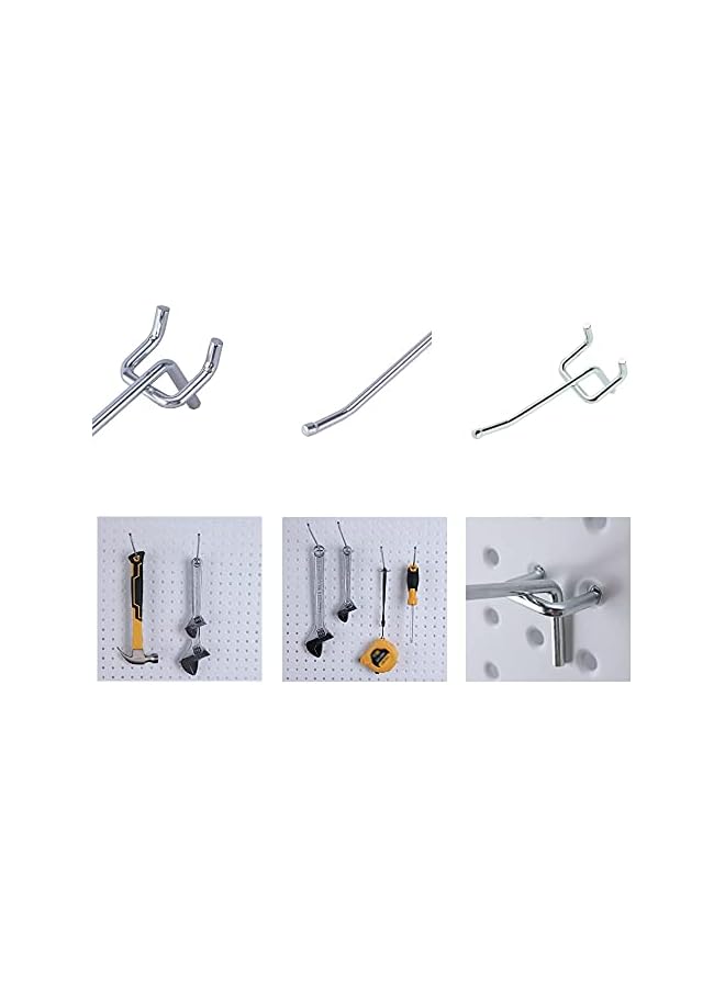 PROMASS promass 40Pcs Metal Hangers Pegboard Hooks, Heavy Duty Metal Peg Board Shelving Hooks 20cm Stainless Steel S Hooks Organizer  - Image 5