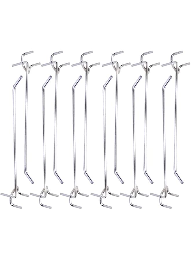 PROMASS promass 40Pcs Metal Hangers Pegboard Hooks, Heavy Duty Metal Peg Board Shelving Hooks 20cm Stainless Steel S Hooks Organizer  - Image 1