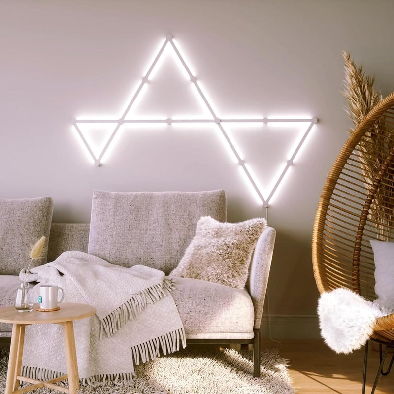 السير كو إل آر أضواء حائط LED ذكية، أضواء ألعاب متزامنة مع الموسيقى، شريط إضاءة RGB قابل للتخصيص، 12 قطعة - Image 5