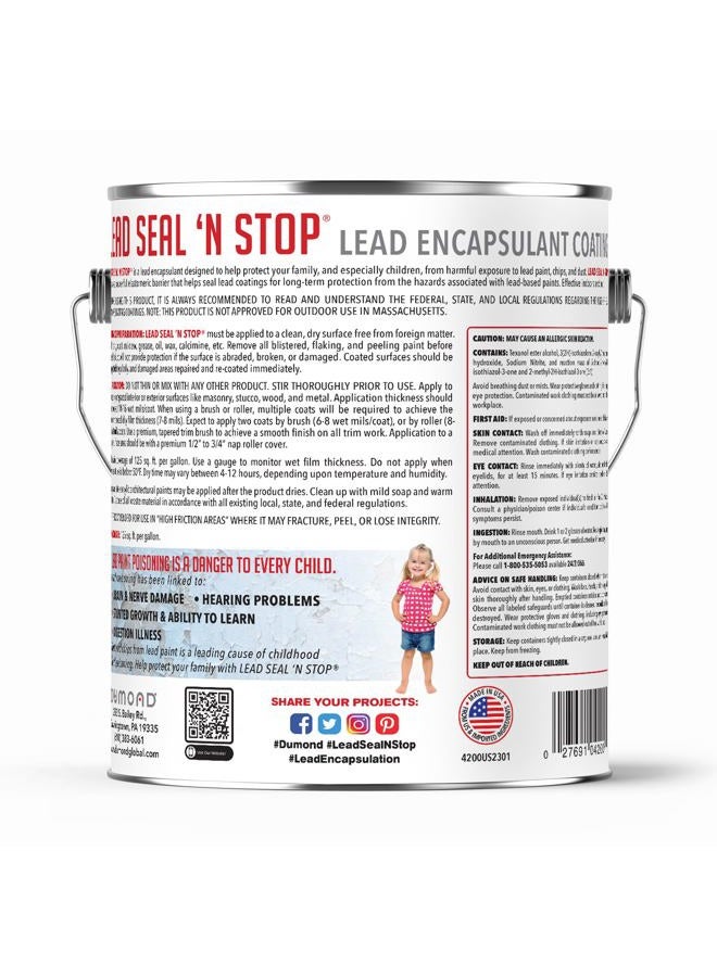 Dumond Lead Seal ‘n Stop Lead Encapsulant Coating - Stops and Encapsulates Interior and Exterior Lead Based Paints - Long Term Protection for Your Entire Family - 1 Gallon - Image 2