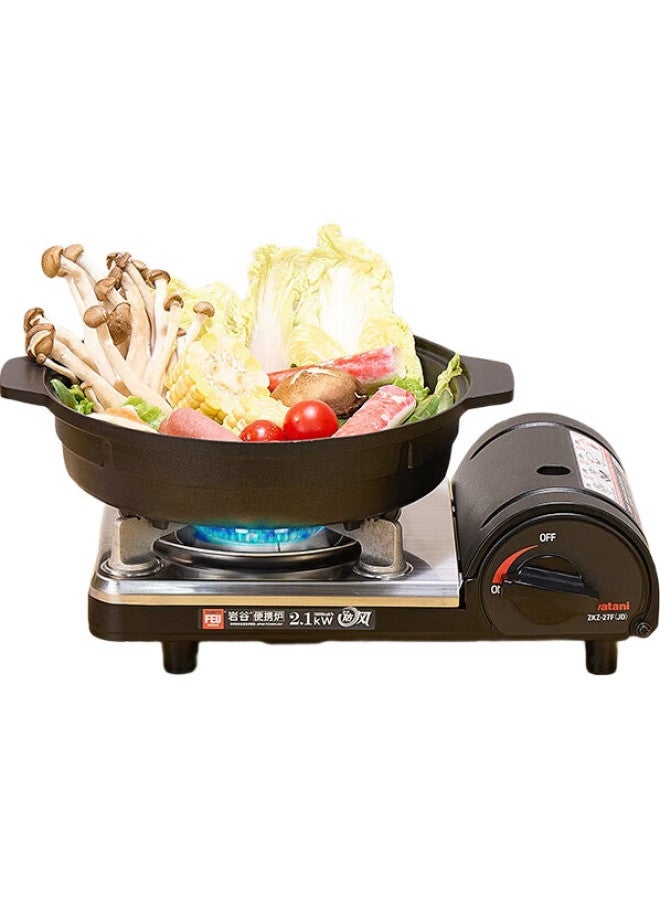 Iwatani Portable Camping Windproof Stove, Outdoor Self-Driving Dormitory Hot Pot And Barbecue Stove Zkz-27F(Jd) - Image 1
