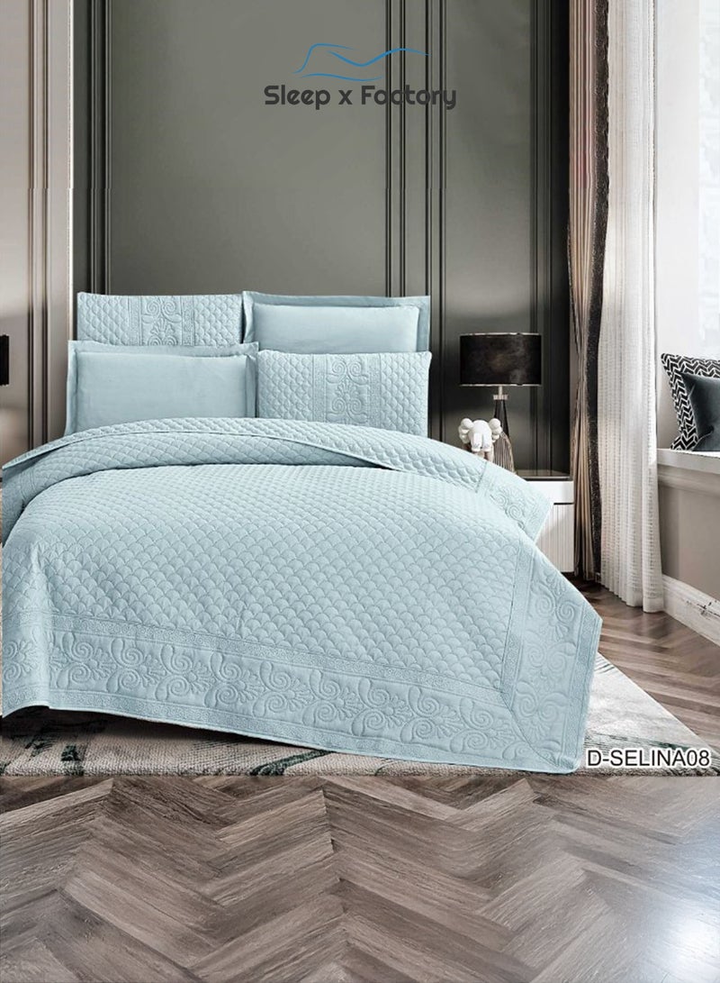 Sleep x Factory 4-Piece Compressed Comforter Set – Soft Microfiber Fabric – Elegant Design