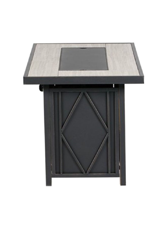 LIVING ACCENTS Rectangular Rust Resistant Gas Fire Pit Black and Brown 24 x 24 x 42 Inch - Image 3