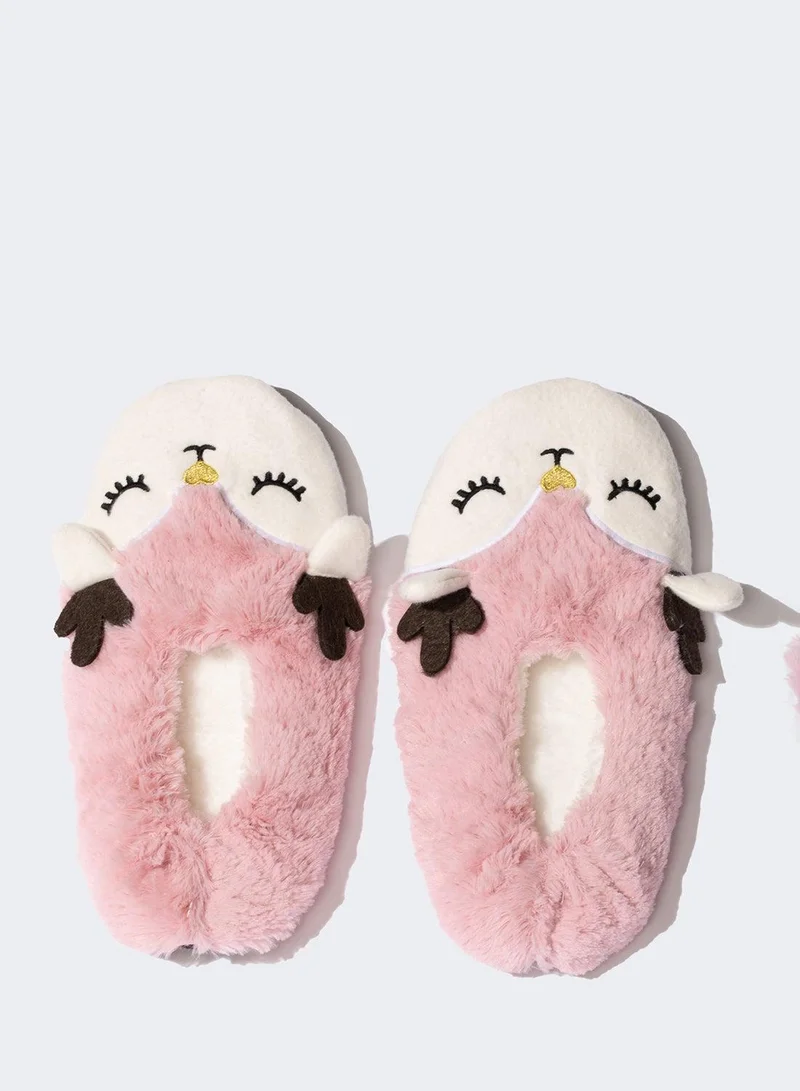 DeFacto Reindeer-Themed Plush Slippers