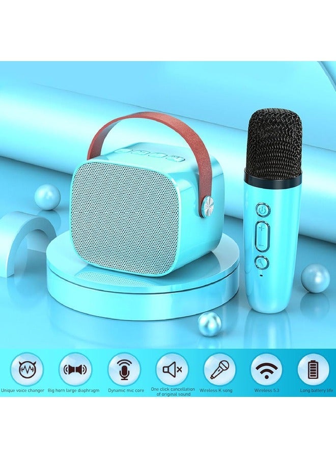 MYK Portable Speaker, Long Battery Life Karaoke Machine Multifunction for Party for KTV Blue - Image 5