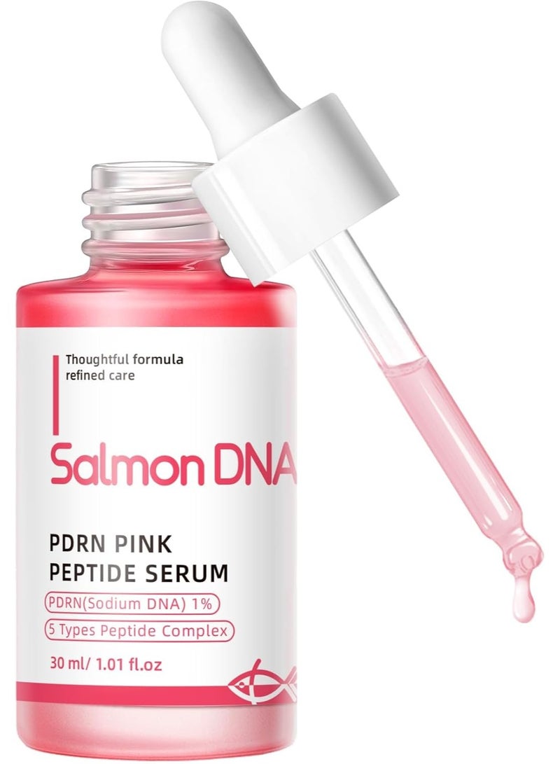 Salmon DNA Serum, PDRN Pink Peptide Serum with PDRN & Peptides Complex, Hydrating Face Serums for Soothing, Moisturizing, Calming, Revitalizing Skin, Korean Skincare, 30ml/1.01 fl.oz - Image 1