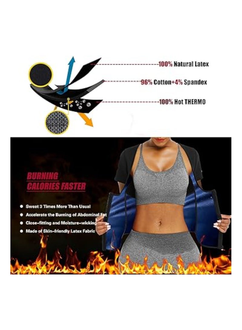 Generic Slimming Sauna Suit for Women Sweat, Weight Loss Waist Trainer, Gym Workout Tops Body Shaper Sweat Suits, Sweat Vest Workout Fajas, Running Sports Yoga Clothes (XL) - Image 4